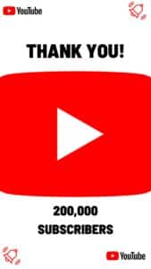 200,000 subscribers on youtube